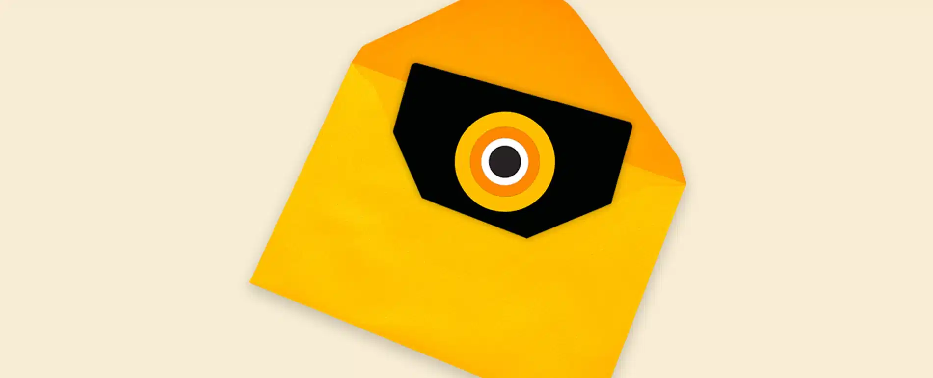 Graphic of a CorePower logo black gift card coming out of a yellow/orange envelope on a tan background